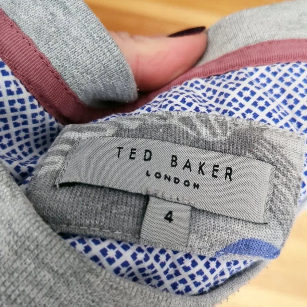 [SOLD] Ted Baker London Crane Graphic Print Pattern Art to Wear Sweatshirt Crew - Picture 7 of 13